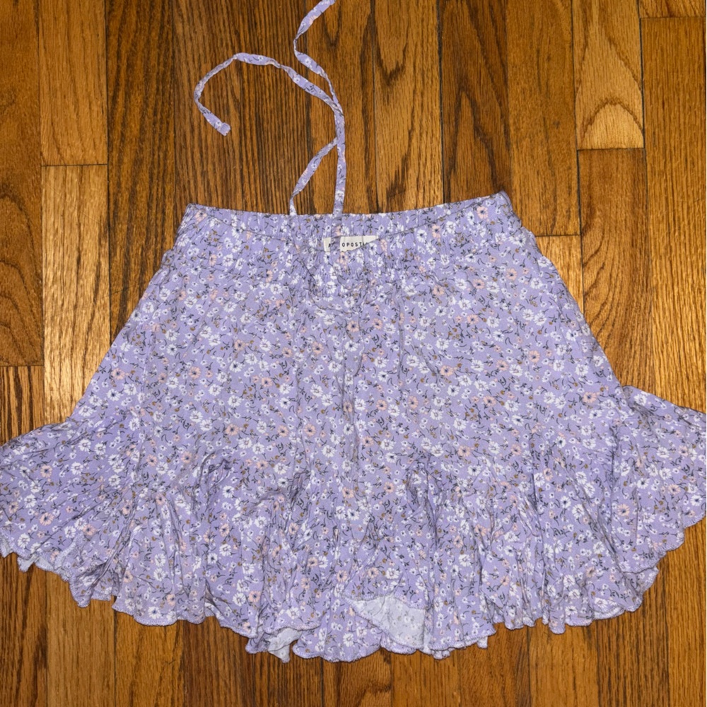 Aeropostale Floral Purple Skirt
